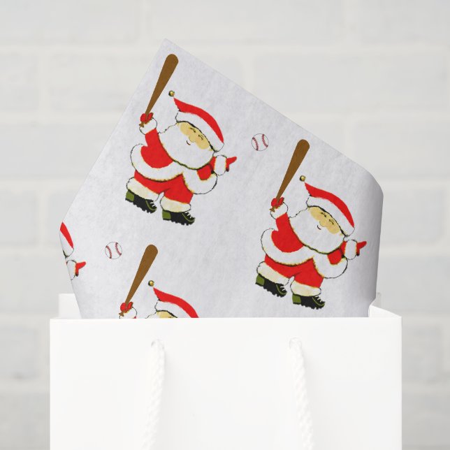 Baseball Christmas Holiday Gift Tissue Paper (Gift Bag)