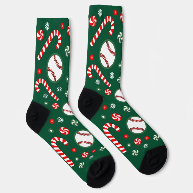 Baseball Christmas Holiday Gifts Socks (Right)
