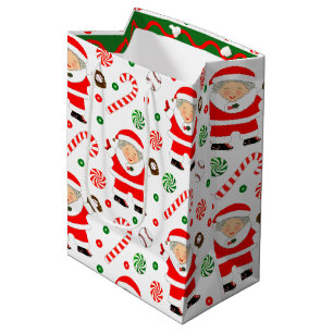 Baseball Christmas Holiday Medium Gift Bag