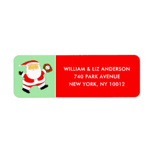 Baseball Christmas Label
