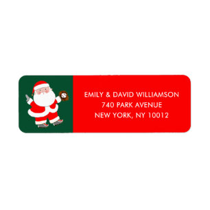 Baseball Christmas Label