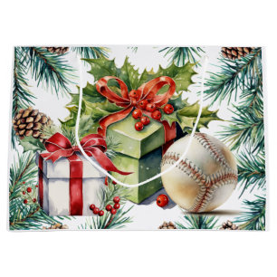 Baseball Christmas  Large Gift Bag