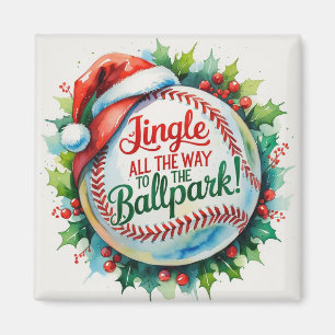 Baseball Christmas Magnet – Festive Sports Decor