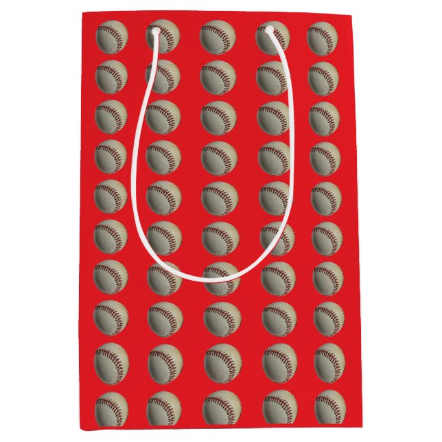 BASEBALL CHRISTMAS  MEDIUM GIFT BAG (Front)