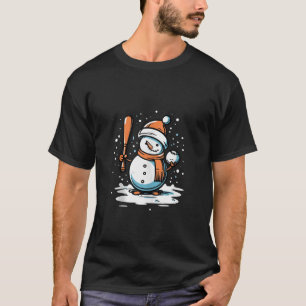 Baseball Christmas Merry Xmas Santa Claus Pitcher T-Shirt