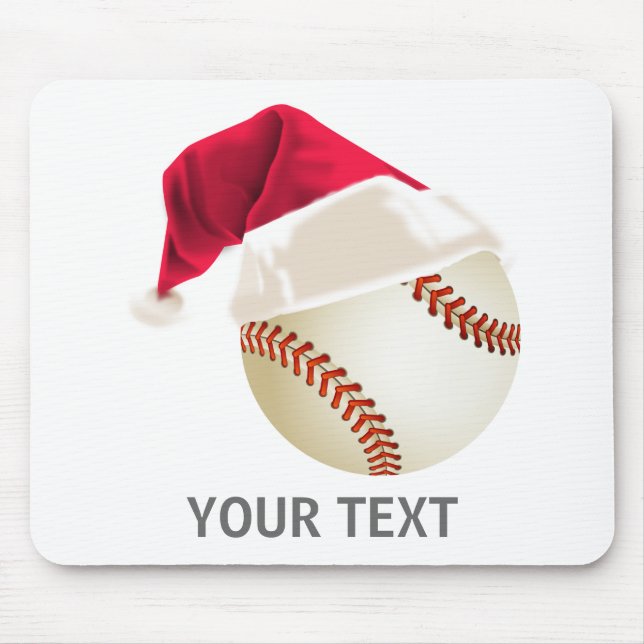 baseball christmas mouse pad (Front)