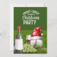 Baseball Christmas Party save the date for Player