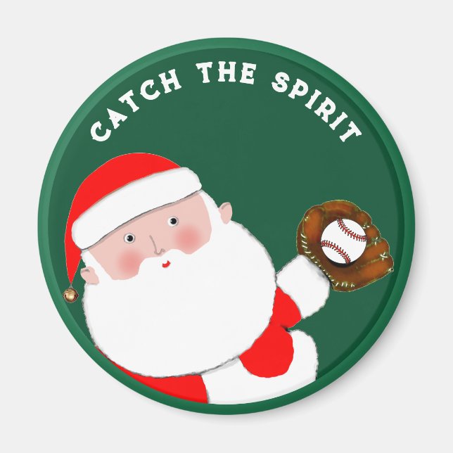 Baseball Christmas Stocking Stuffers Magnet (Front)