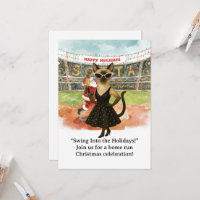 Baseball Christmas themed for Cat lovers