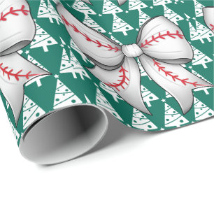 Baseball Christmas themed for Player  Wrapping Paper