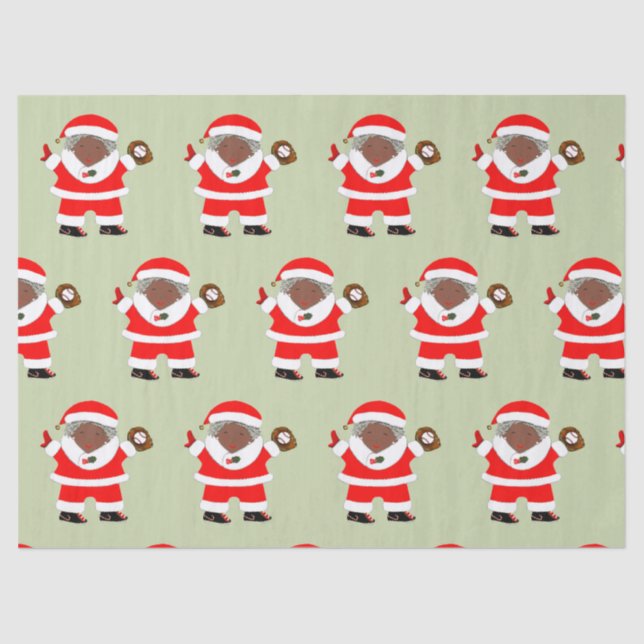 Baseball Christmas Tissue Paper (Front)