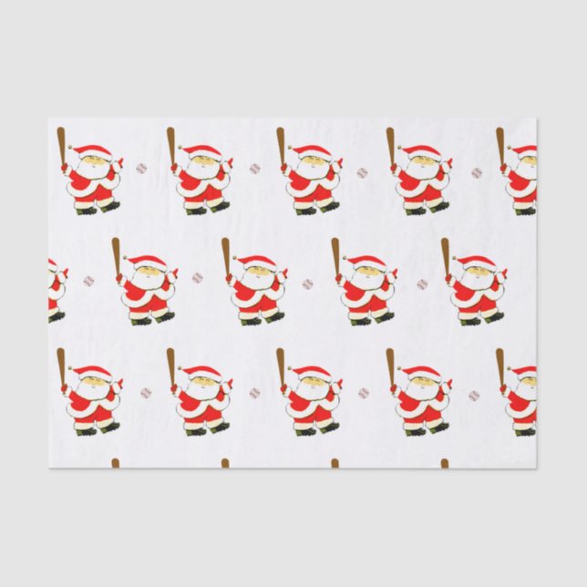 Baseball Christmas Tissue Paper (Front)