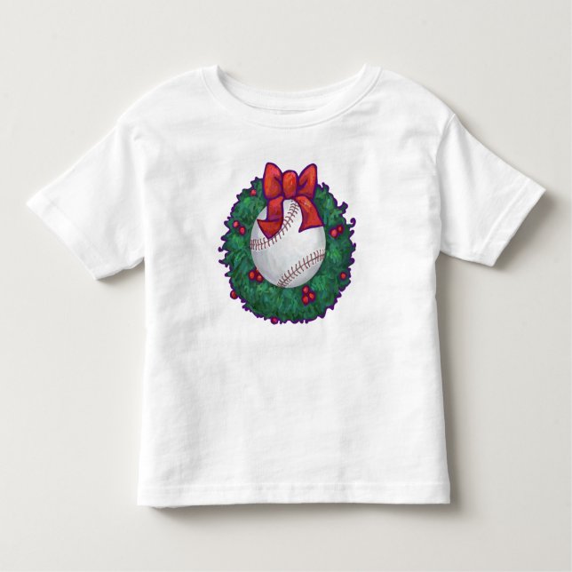Baseball Christmas Toddler T-Shirt (Front)