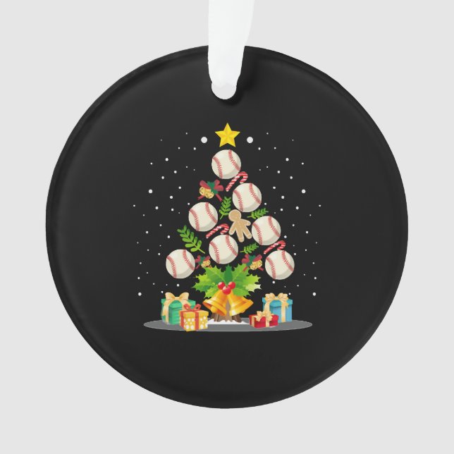 baseball christmas tree ornament (Front)
