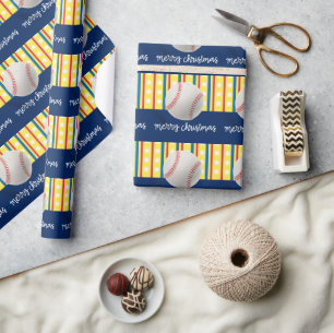 Baseball Christmas  Wrapping Paper