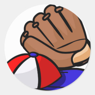 baseball classic round sticker