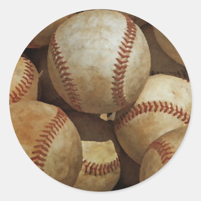 Baseball Classic Round Sticker (Front)