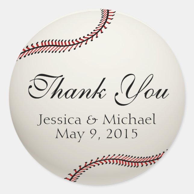 Baseball Classic Round Sticker (Front)