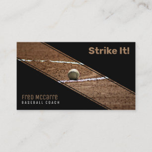 Baseball Coach   Baseball Field Business Card