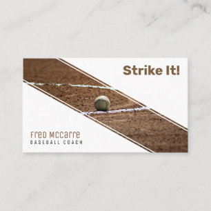 Baseball Coach Baseball Field Business Card