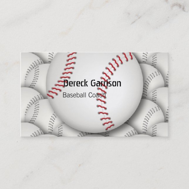 Baseball Coach Business Card (Front)