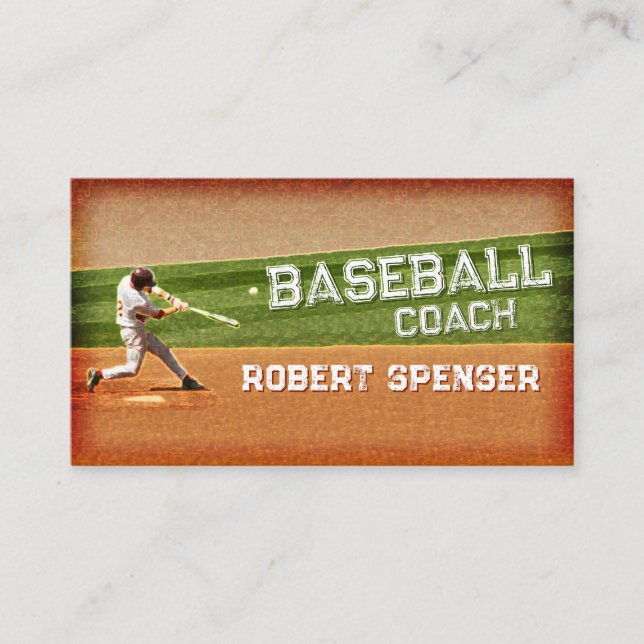 Baseball Coach Business Card (Front)