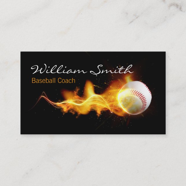 Baseball Coach Business Card (Front)