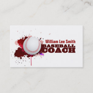 Baseball coach business card