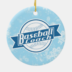 Baseball Coach Christmas Holiday Decoration