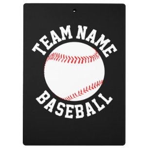 Baseball Coach Custom Team Name and Colour Sports Clipboard