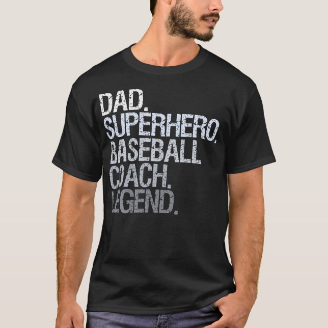  Baseball Coach Dad T-Shirt (Front)