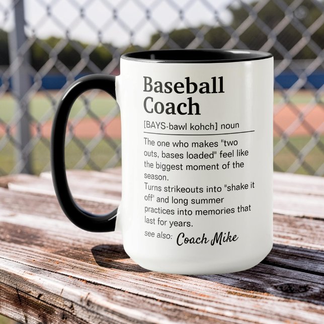 Baseball Coach Definition Custom Appreciation Mug (Creator Uploaded)