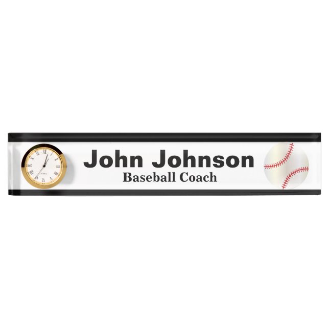 Baseball Coach | DIY Name Nameplate (Front)