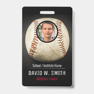 Baseball Coach ID Badge