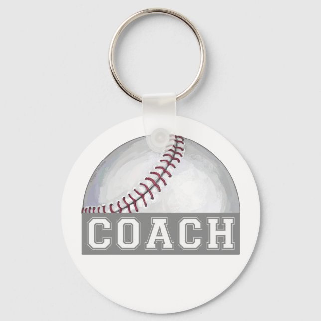 Baseball Coach Key Ring (Front)