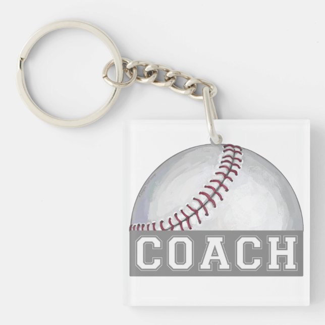 Baseball Coach Key Ring (Front)