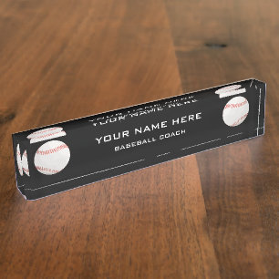 Baseball Coach Nameplate