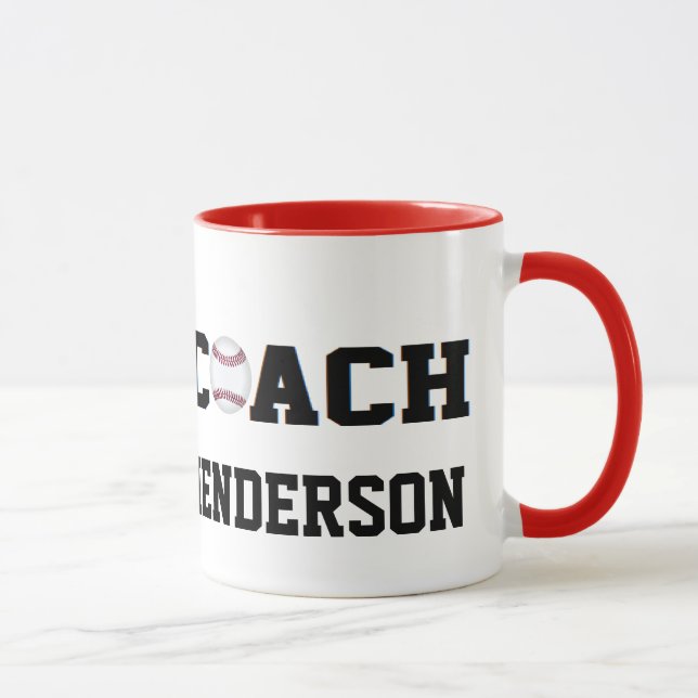 Baseball Coach - Personalised Mug (Right)