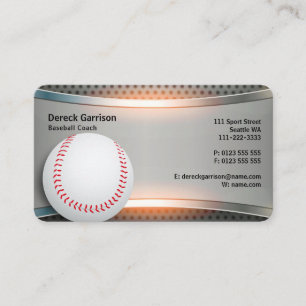 Baseball Coach   Professional Business Card