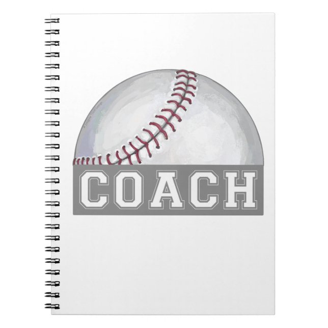 Baseball Coach Spiral Notebook (Front)