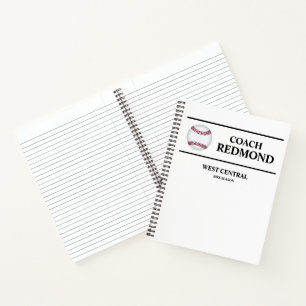 Baseball Coach Spiral Notebook