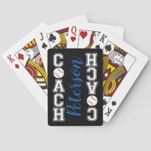 Baseball coach thank you gift - batter up! playing cards