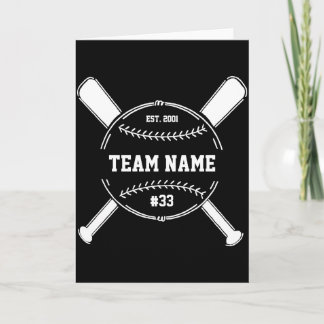 Baseball Coach Thank You Team End Of Season Gift T Card