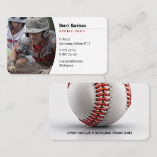 Baseball Coach Trainer Business Card