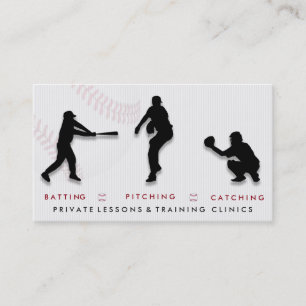 Baseball Coach Trainer Business Card