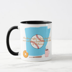 Baseball, coffee and doughnuts in Arkansas Mug