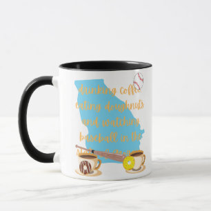Baseball, coffee and doughnuts in Georgia Mug