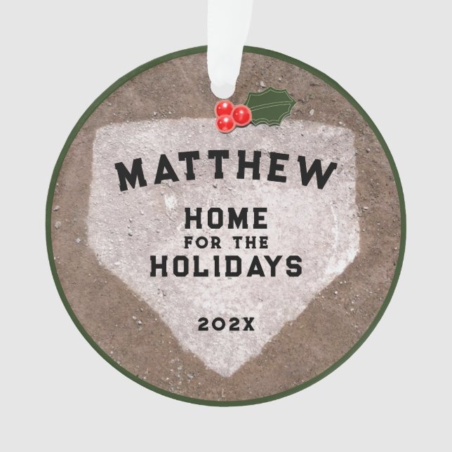 Baseball Collectable Ornament (Front)