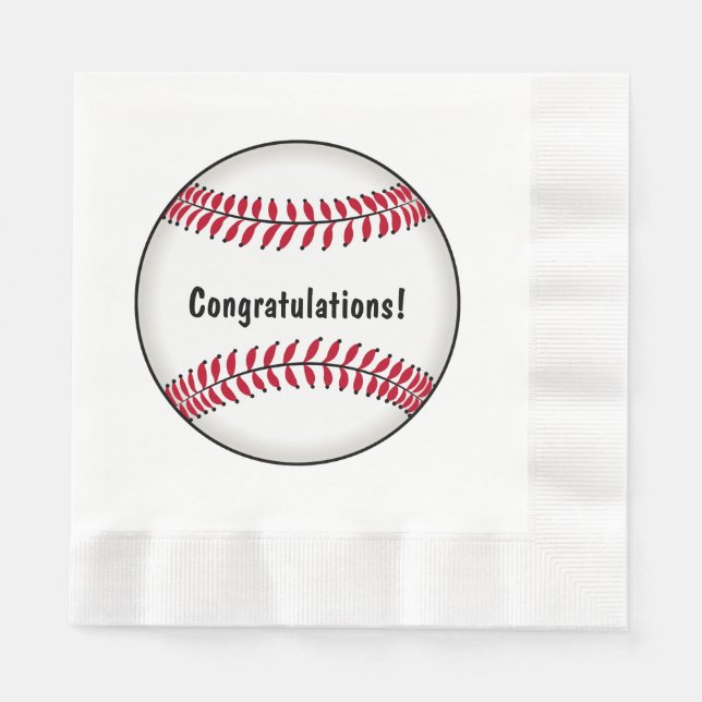 Baseball Congratulations Napkin (Front)