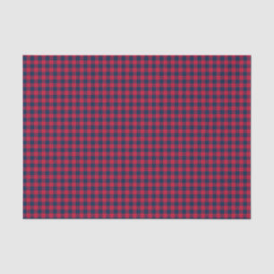 Baseball Coord. Gingham Tissue Wrap-Red-Blue Paper